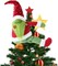 Christmas Tree Toppers Green Gnome Christmas Decorations (Green)